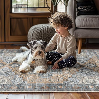 Luxury Soft Washable Rug 🛋️🌙 Elegant Non-Slip Carpet for Modern Living Room, Bedroom & Dining Area – Stylish & Easy to Clean