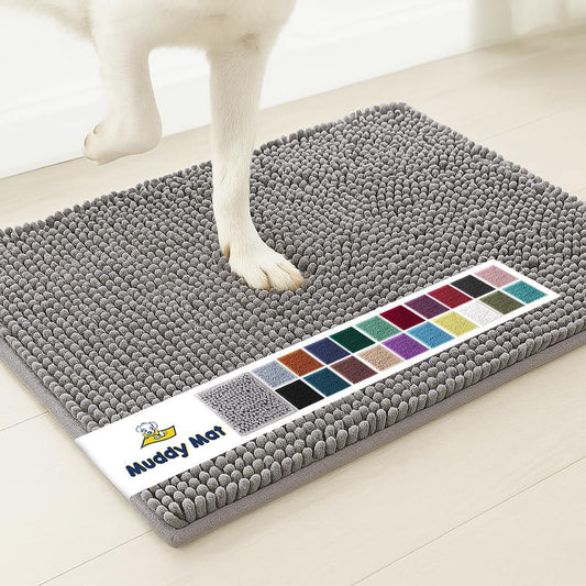 🐶 Keep Muddy Paws Off Your Floors! | Super Absorbent Chenille Door Mat | Quick-Dry & Non-Slip Entry Rug