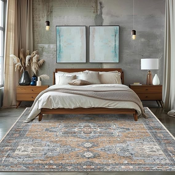 Luxury Soft Washable Rug 🛋️🌙 Elegant Non-Slip Carpet for Modern Living Room, Bedroom & Dining Area – Stylish & Easy to Clean