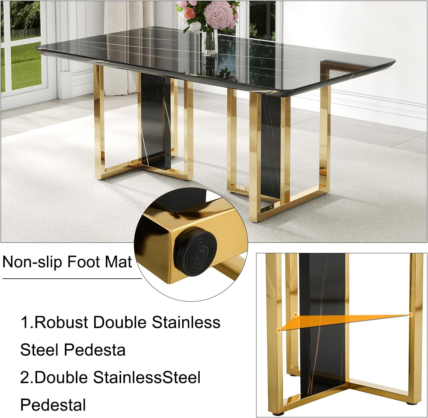 ✨ Elegant Leather Bar Stools Set – Modern Upholstered Counter Chairs with Footrest 🪑 Perfect for Kitchen & Dining Spaces