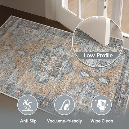 Luxury Soft Washable Rug 🛋️🌙 Elegant Non-Slip Carpet for Modern Living Room, Bedroom & Dining Area – Stylish & Easy to Clean