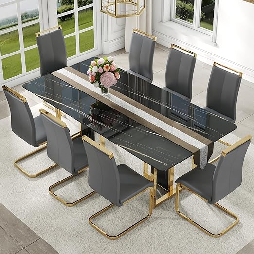 ✨ Elegant Leather Bar Stools Set – Modern Upholstered Counter Chairs with Footrest 🪑 Perfect for Kitchen & Dining Spaces