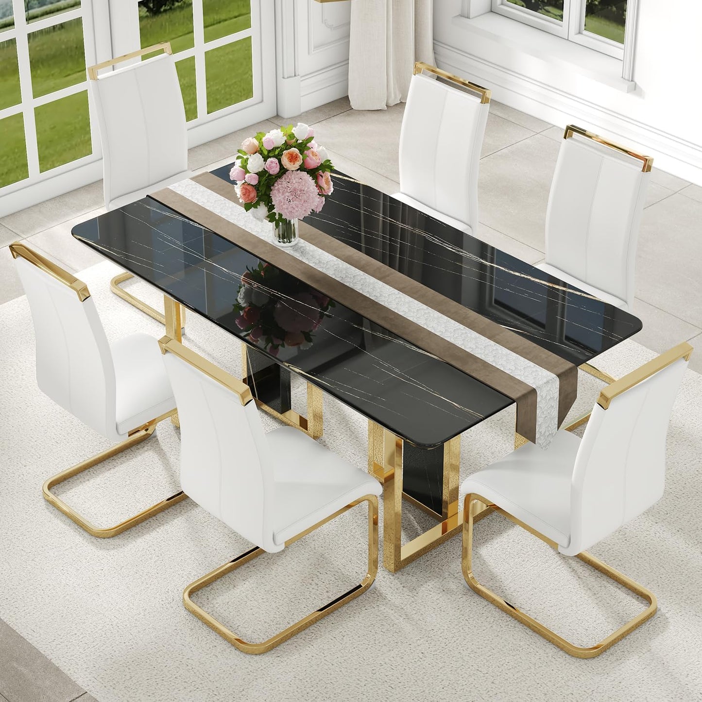 ✨ Elegant Leather Bar Stools Set – Modern Upholstered Counter Chairs with Footrest 🪑 Perfect for Kitchen & Dining Spaces